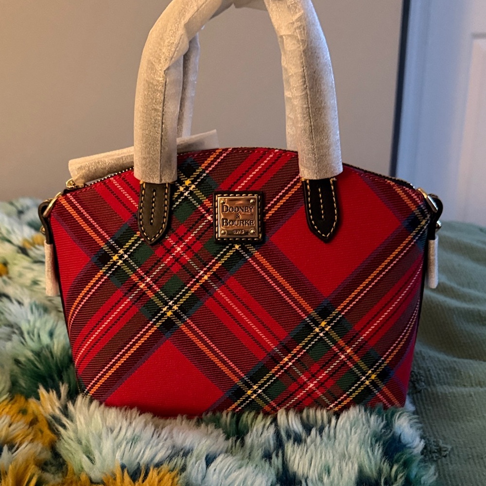 Dooney & Bourke Mini Windsor Cotton Tartan Dome Satchel